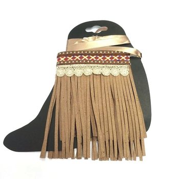 Decoração de Luxo para Botas com Franjas Cognac (1 un)