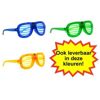 &Oacute;culos SHUTTER SHADES com Ilumina&ccedil;&atilde;o LED - Cor: Vermelho (12 un.)