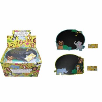 Quadro Negro Animais Selvagens com Gizes - Expositor 24 un.