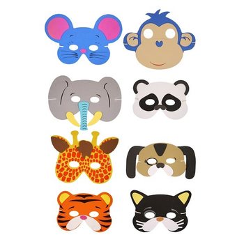 MIX MÁSCARAS DE ANIMAIS EM ESPUMA (24 un.)