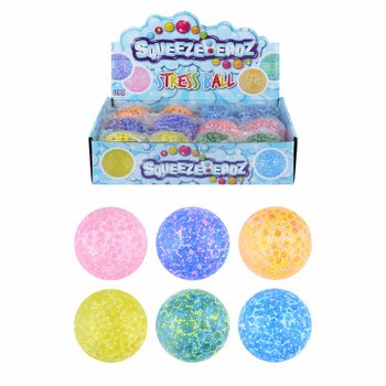 BOLA ANTI-STRESS SQUEEZE BEADS Ø7CM EM DISPLAY (12 un.)