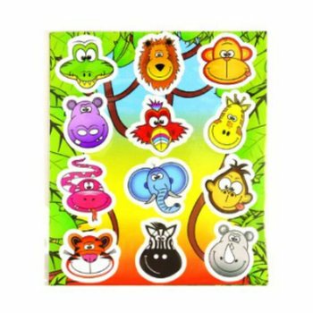 AUTOCOLANTES FUN &ndash; MODELO: ANIMAIS DA SELVA (120 ud.)
