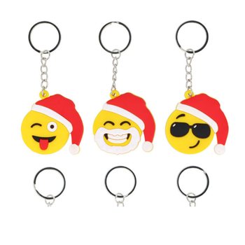 PORTA-CHAVES SMILEY DE NATAL (12 un.)