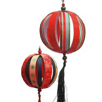 Kit de Artesanato Bolas de Natal Suspensas Grandes (12 un.)
