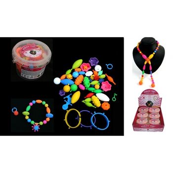 FAZ O TEU PRÓPRIO COLAR OU PULSEIRA, 200 peças. EM DISPLAY (6 unid.)