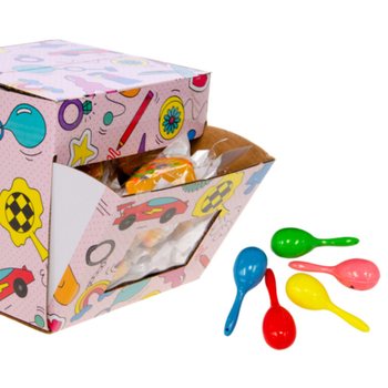 PEQUENAS MARACAS SAMBA - CORES MISTAS - EM DISPLAY (60 un.)