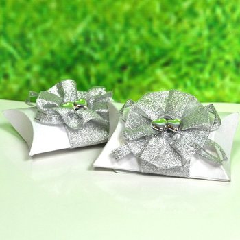 Caixinhas de Casamento para Lembranças com Laço (12 un.)