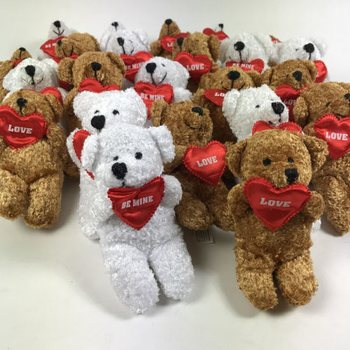 MIX URSOS DE PELUCHE COM CORAÇÃO (24 un.)