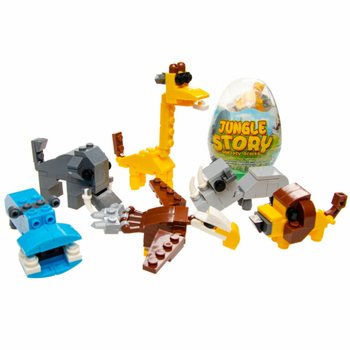 Blocos de Constru&ccedil;&atilde;o Brick em Ovo - Mix Animais da Selva (12 un.)