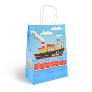 Sacos de Presente em Papel de S&atilde;o Nicolau (Sinterklaas) - 16x8x22 cm (12 unidades)