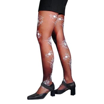 Collants com padr&atilde;o de teia de aranha (11 un.)