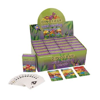 MINI CARTAS DE JOGAR – MODELO: DINOSSAURO EM EXPOSITOR (24 un.)