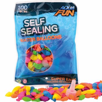 AQUA FUN - 100x Balões de Água Autovedantes (Pack de 6)