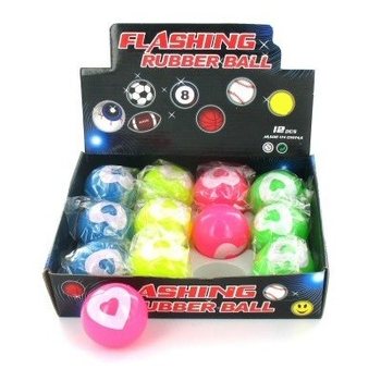 BOLA SALTITONA COM LUZ MODELO CORAÇÕES (12 ud.)