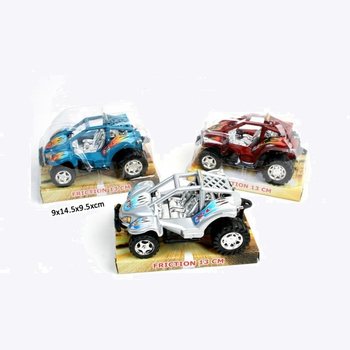 BUGGIES DE FRICÇÃO ROBUSTOS EM CARTÃO BLISTER, 13 CM (12 un.)