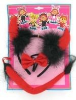 Diadema de Diabo com Laço e Cauda (6 un.)