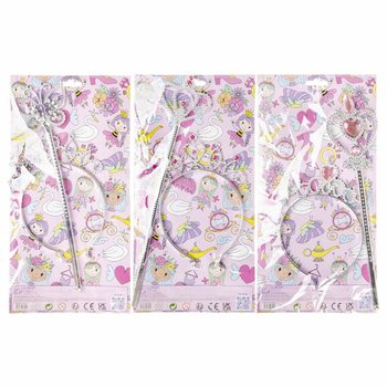VARINHA DE PRINCESA + TIARA EM CART&Atilde;O (12 unid.)