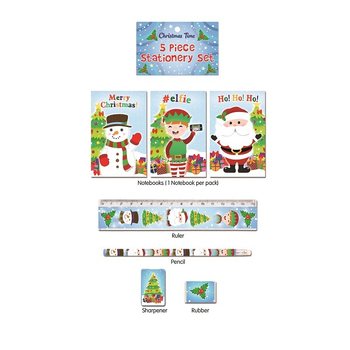 CONJUNTO DE ESCRITA DE NATAL 5 PEÇAS (24 un.)