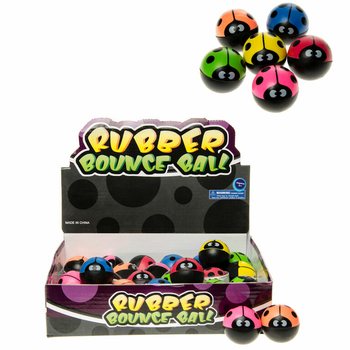 Bola Saltitona Joaninha Ø 3,6 cm em Display (30 un.)