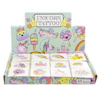 Tatuagens Temporárias de Unicórnio - Packs de 12 (Expositor de 48 un.)
