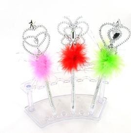 Caneta em forma de Varinha Mágica com Peluche (12 un.)