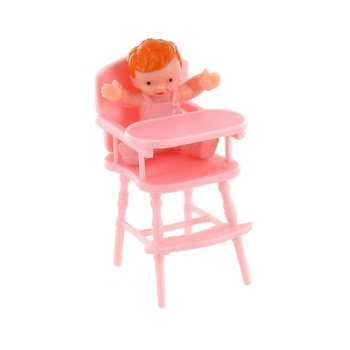 Bebé na Cadeira Alta Rosa Decoração de Bolos (10 un.)