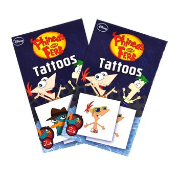 TATUAGENS DISNEY DE 2 PEÇAS - MODELO: PHINEAS E FERB (50 un.)