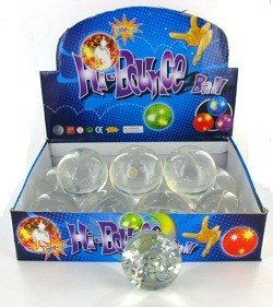 Bola Saltitona com Purpurinas - 6 cm (12 un.)