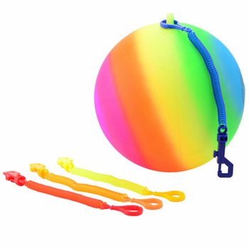 BOLA ARCO-ÍRIS COM CORDÃO / BOLA BUNGEE Ø23 Cm (36 un)
