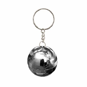 Porta-chaves Bola de Discoteca Prateados (Conjunto de 12)