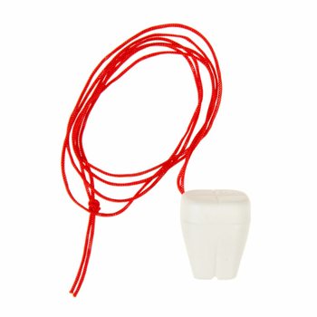 CAIXA PARA DENTES BRANCA COM CORDÃO (12 un.)