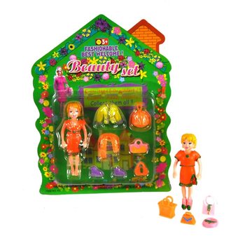 Pequeno conjunto de boneca em cartão (6 unid.)