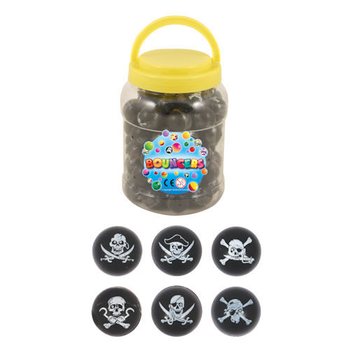 BOLAS SALTITONAS PIRATA Ø3.3 CM EM POTE (72 un.)