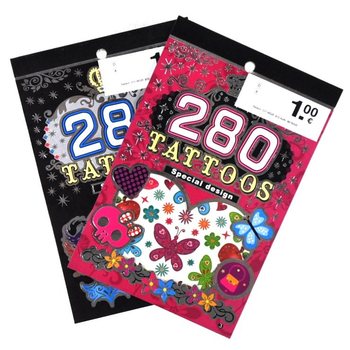 Livros de Tatuagens Temporárias com 280 Autocolantes (24 un.)