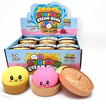 RAGE - Squishy Bun Dumplings GRANDE (Dim. 8.5 x 8.5 x 4.8 Cm) - Brinquedo Fidget Viral 2026 (12 un.)