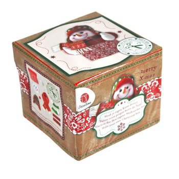 CRIA A TUA PR&Oacute;PRIA CAIXA DE NATAL - MODELO: BONECO DE NEVE