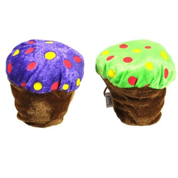 Cupcake de pelúcia colorido 10 cm (24 un.)