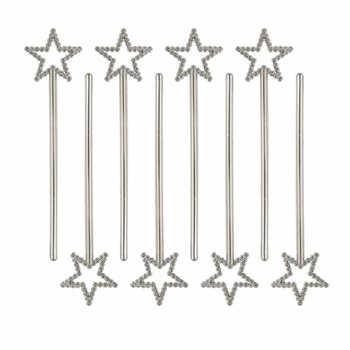 Varinha mágica com estrela, 17 cm (1 embalagem de 8 un.)