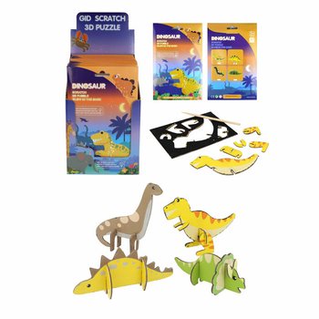 Puzzles de Dinossauros 3D SCRATCH - Expositor (18 unidades)