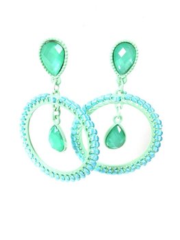 Lindos Brincos Estilo Ibiza Verde Menta (1 un)
