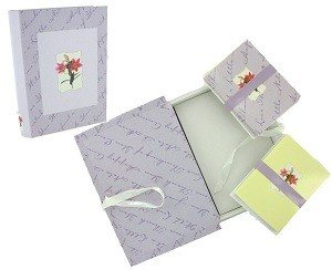 Livro com Cartões de Boas-Festas - Modelo Flores (2 un.)