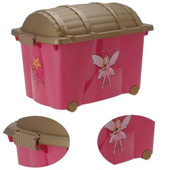 Caixa grande para arrumação de brinquedos com motivo de princesa