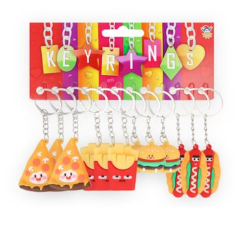 PORTA-CHAVES 3D FAST FOOD - DESIGN MISTO (12 un.)