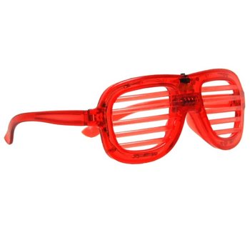 &Oacute;culos SHUTTER SHADES com Ilumina&ccedil;&atilde;o LED - Cor: Vermelho (12 un.)