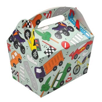 MENUBOX MODELO: VEÍCULOS - Dim. 18.5x12x19 CM - FOODBOX - KIDSBOX (24 un.)