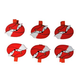 Molas decorativas de 6 pe&ccedil;as - Modelo: Raposa (24 conjuntos)