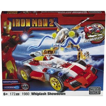 MEGA BLOKS Iron Man 2 Whiplash Showdown Conjunto de Construção - 1980