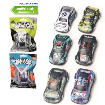Carros de Corrida de Metal Pull Back em Giftbag (24 unid.)