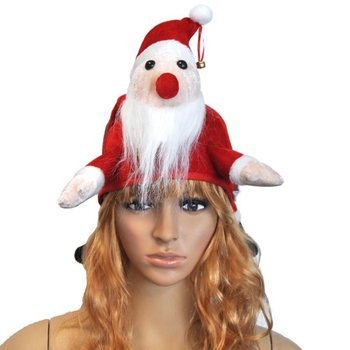 GORRO PAI NATAL NA CABE&Ccedil;A (3 un.)