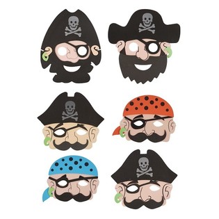 M&aacute;scaras de Pirata em Espuma para Meninos (24 un.)